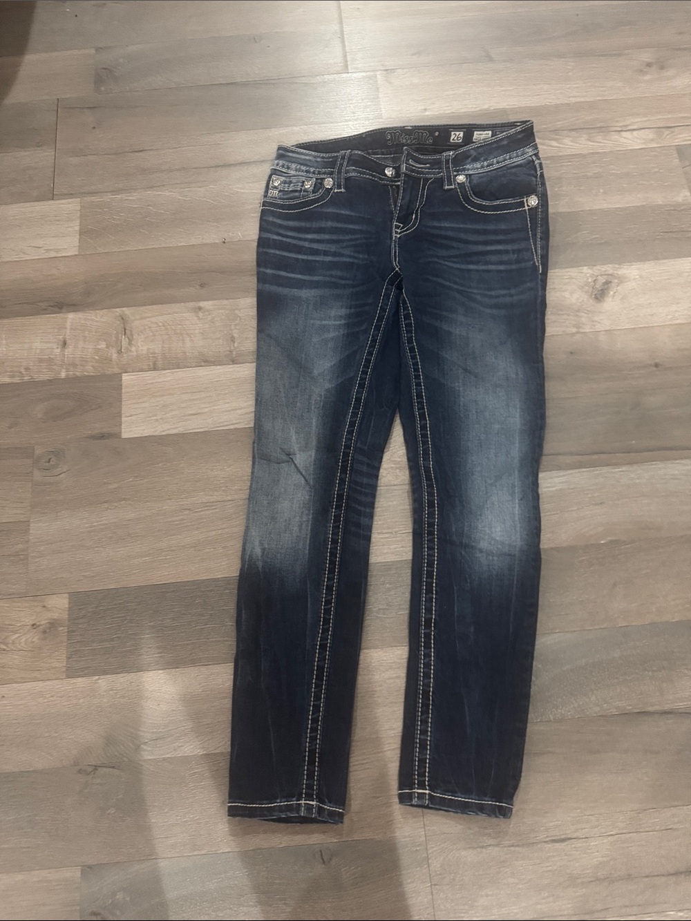 Miss Me Women's Dark Wash Blue Stretch Jeans